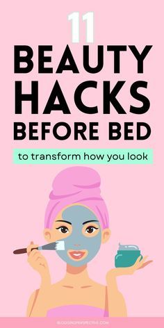 Overnight Beauty Hacks, Night Beauty Routine, Nighttime Skincare Routine, Natural Beauty Secrets, Beauty Hacks Skincare, Date Night Makeup, Development Books, Overnight Beauty, Night Beauty