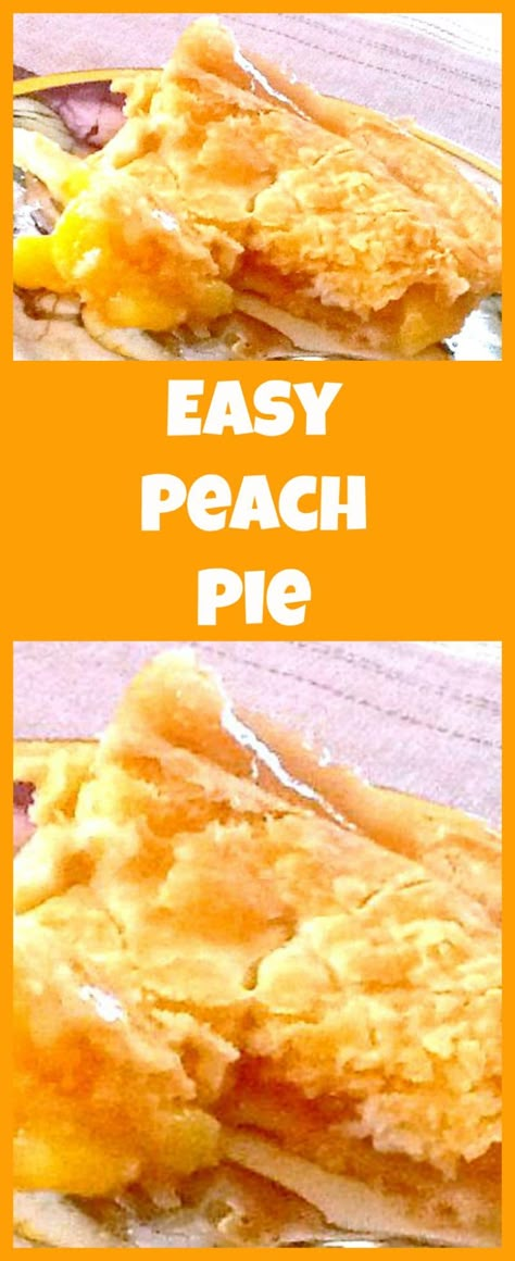 Homemade Peach Pie, Easy Peach Pie, Peach Pie Recipes, Party Food Dessert, Peach Desserts, Peach Cake, Peach Pie, Peach Recipe, Flaky Pastry