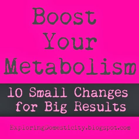 While perusing Pinterest I came across another Metabolism Boosting article. I've pinned a bunch before, but this one really caught my… Jumpstart Metabolism, Jump Start Diet, 1200 Calorie Diet Meal Plans, 12 Minute Workout, Tone Thighs, Metabolic Diet, Juicing For Health, Toning Workouts, Small Changes