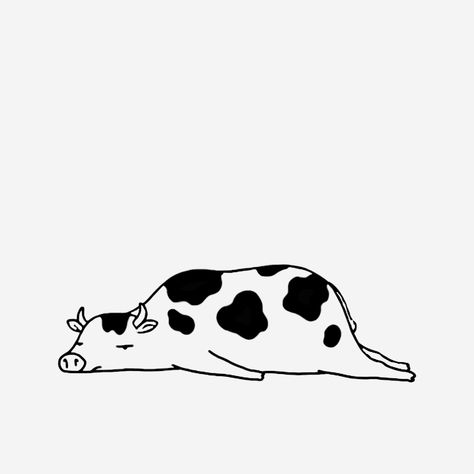 Black And White Small Drawings, Cute Cow Design, Cute Drawings Cow, Aesthetic Cow Drawing, Cow Aesthetic Drawing, Cow Drawing Aesthetic, Cute Cows Drawing, Cow Tattoo Small Simple, Cow Drawing Simple