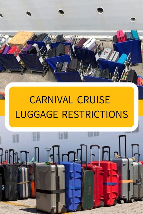 The exact size and weight restrictions for check and carry on luggage on Carnival cruises. Know how many bags you can bring and what can you pack for your cruise. Cruise Carry On Bag, Carnival Cruise Bahamas, Cruise Luggage, Carnival Cruises, Carnival Breeze, Carnival Cruise Ships, Emergency Radio, Packing List For Cruise, Dream Cruise