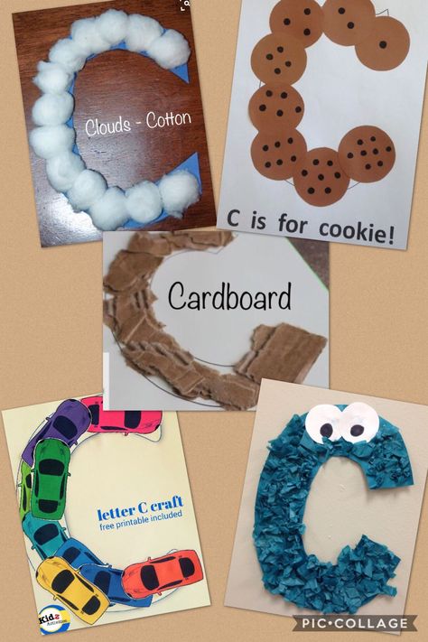 Alphabet Letter Activities Preschool, Letter C Ideas For Preschool, C Letter Activities, Letter C Sensory Activities, C Activity For Preschool, C Craft Preschool, Letter C Craft Preschool, C Is For Craft Preschool, Letter C Projects For Preschool