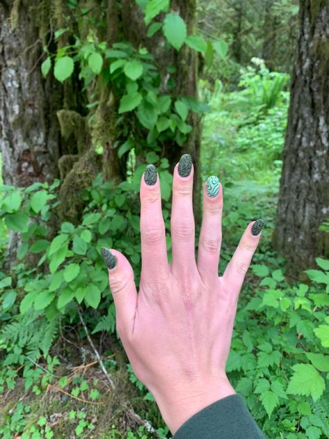 Topographic Nail Art, Topographic Nails, Topography Nails, Outdoorsy Nails, Map Nail Art, Hiking Nails, Forest Green Nails, Map Nails, Acrylic Gel Nails