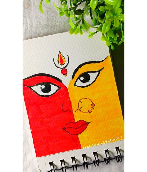 Durga maa drawing | brushpen drawing | durgapuja drawing Durga Maa Art Drawing, Durgapuja Drawing, Mataji Drawing, Easy Durga Maa Drawing, Durga Puja Drawing For Kids, Durga Maa Paintings Easy, Brushpens Art, Durga Maa Drawing, Maa Drawing