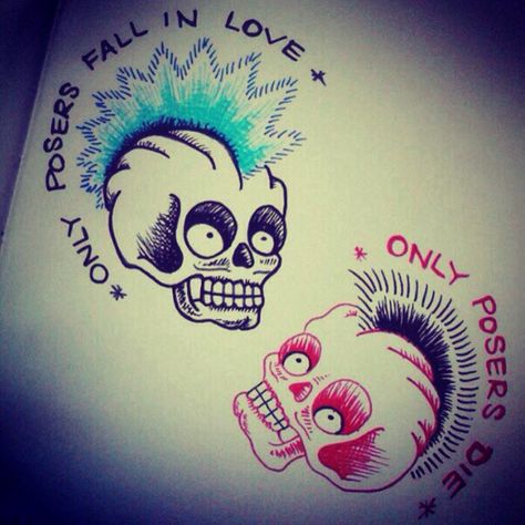 Punk Couple Tattoos, Slc Punk Tattoo, Slc Punk, Punk Tattoos, Punk Drawing, Couples Tattoo, Best Couple Tattoos, Punk Tattoo, Movie Tattoo