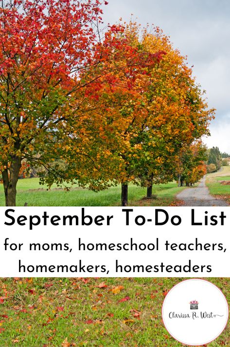 September To Do List, September Homeschool, September List, September Ideas, Annual Planning, First Day Of Autumn, Homeschool Teacher, Biblical Encouragement, Married Women