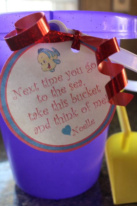 Ariel Birthday Party Favor!!!!!! Next time you go to the sea, take this bucket and think of me :):):) Pink Ariel Birthday Party, Ariel Birthday Party, Ariel Party, Mermaid Party Favors, Ariel Birthday, Sea Birthday Party, Little Mermaid Birthday, Beach Birthday, Sea Birthday