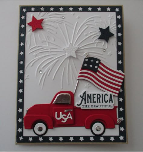 4th Of July Stampin Up Cards, Fourth Of July Cards Handmade, Stampin Up July 4th Cards, Diy Patriotic Cards, July 4th Cards, 4th Of July Cards Ideas, Fourth Of July Cards, Patriotic Cards Handmade, 4th Of July Cards