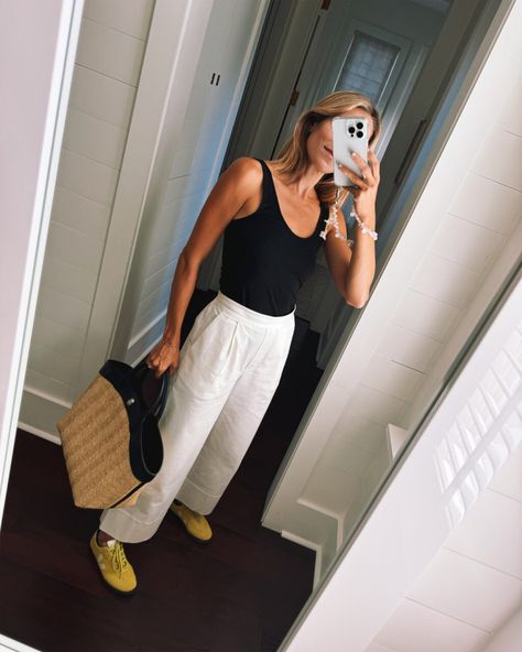 Daily Look 8.27.24 - Julia Berolzheimer Miu Miu Skirt, Prada Skirt, Chanel Flats, Julia Berolzheimer, Saint Laurent Sunglasses, Celine Sunglasses, Veja Sneakers, Style Summer, Daily Look