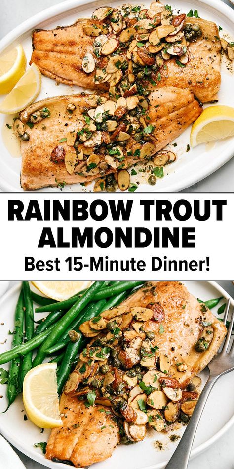 Rainbow trout almondine.