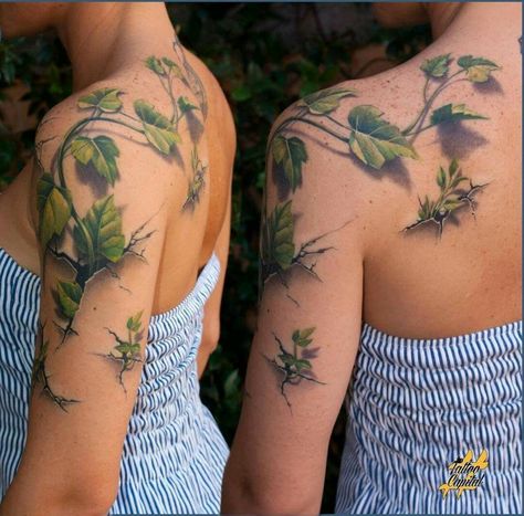 Poison Ivy Tattoo, Hop Tattoo, Blatt Tattoos, Botanisches Tattoo, Ivy Tattoo, Mens Tattoos, Wrap Tattoo, Branch Tattoo, Omerta Tattoo