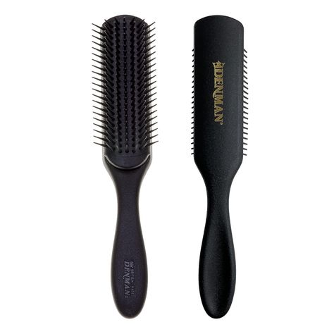 Jack Dean by Denman Curly Hair Brush D3 (All Black) 7 Row Styling Brush for Detangling, Separating, Shaping and Defining Curls - For Women and Men Denman Brush, Blowdry Styles, Curly Hair Brush, Best Hair Brush, Big Curls, Beauty Supply Store, Detangling Brush, Styling Brush, Defined Curls