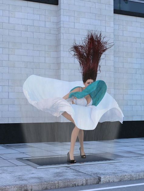 25 Dresses Fly On Windy Days - Wow Gallery Windy Girl, Kate Middleton Skirt, Wind Drawing, Anime Skirts, Windy Skirts, Wind Skirt, Dress Wind, Pleated Flare Skirt, Skirt Images