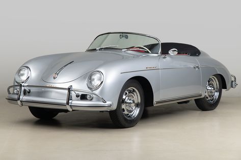 1958 Porsche 356 Speedster Porsche 356 Replica, Porsche 356 Cabriolet, Porsche Factory, Silver Metallic Paint, Porsche 356a, Porsche 356 Speedster, 356 Speedster, Vintage Porsche, Black Milk Clothing