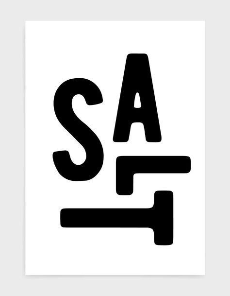 Salt - A2 Marla Singer, Design Alphabet, Advanced Typography, Design Black And White, Monochrome Print, Futuristic Fonts, Text Logo Design, Webdesign Inspiration, Black And White Logos