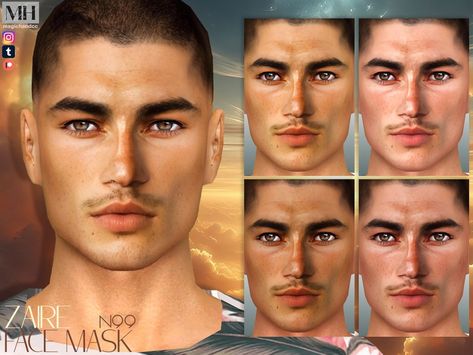 The Sims Resource - Zaire Face Mask N99 Sims 4 Elder, Sims 4 Elder Cc, Cc Makeup, Sims 4 Cc Makeup, Man Face, Sims 1, Cc Sims, Sims 4 Cc Finds, Game Play