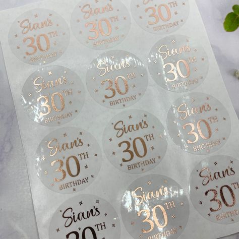 Beautifully foiled, clear and personalised birthday stickers. Each set includes a name in script font and 30th Birthday. The stickers are decorated with stars. Please message us if you have any questions. Hello 30 Birthday, Hello 30, Birthday 30, 30th Birthday Decorations, 30th Party, Birthday Stickers, Party Favours, Birthday Favors, 7 Pro