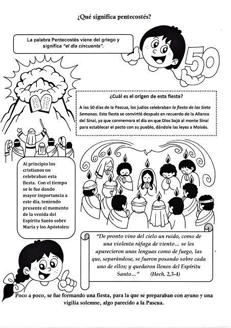 La Catequesis: Recursos Catequesis Octavo Domingo de Pascua: Pentecostés Catholic Kids Crafts, Catholic Prayers Daily, Kids Faith, Bible Activities For Kids, Bible Study For Kids, Catholic Kids, Bible Activities, Pentecost, Bible Coloring