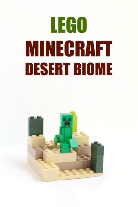 Minecraft-Inspired LEGO Desert Biome » SKrafty Minecraft Lego Builds, Lego Minecraft Ideas How To Build, Minecraft Lego Ideas, Minecraft Lego Sets, Biome Project, Minecraft Desert, Biomes Project, Desert Biome, Minecraft Lego