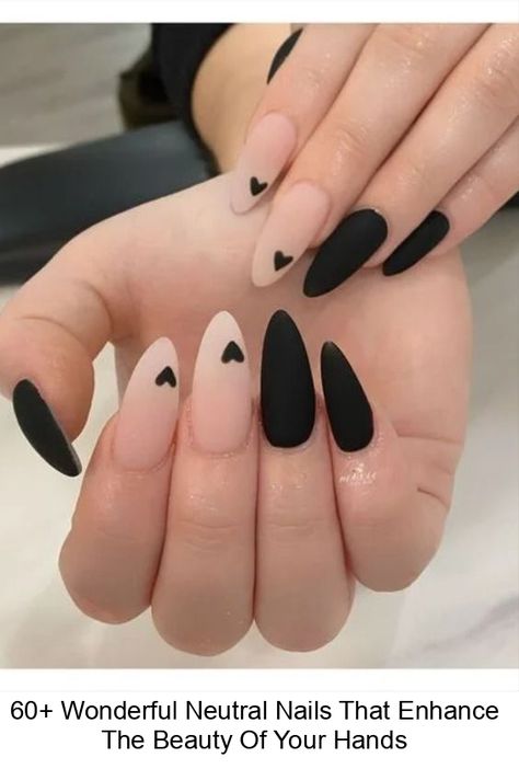 The goal of neutral nails is to create a clean, sophisticated look that complements any outfit or occasion. Simple Black Nails, Leopard Print Nails Tutorial, Pastel Nail Ideas, Matte Almond Nails, Black Almond Nails, Popular Nail Colors, Summer Nail Ideas, Chrome Nail Art, Black Acrylic Nails