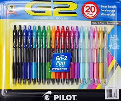 Middle School Supplies, Pilot G2 Pens, School Suplies, Stationery Obsession, Erasable Gel Pens, Roller Pen, Pilot Pens, Cool School Supplies, Stationary School