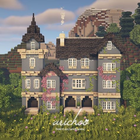 Aesthetic Minecraft Houses Cottagecore, Mizuno Minecraft Houses, Minecraft Houses Mizuno 16, Mizuno Minecraft Builds, Minecraft House Mizuno, Mizunos 16 Craft Builds, Aesthetic Minecraft House Ideas, Casas Aesthetic Minecraft, Minecraft Building Ideas Tutorials