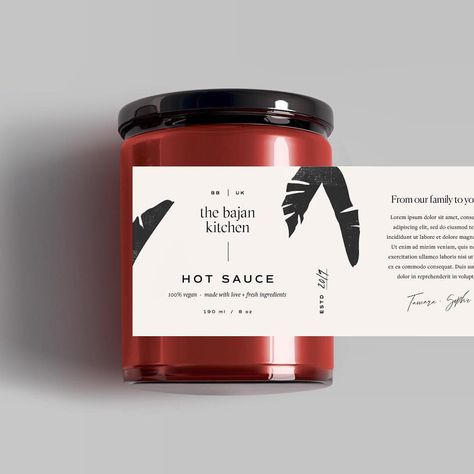 Early design for a current packaging project — we’re going in a different direction, but had to share this one because I really loved its… Design Studio Names, Jam Packaging, Spices Packaging, Honey Packaging, Jar Packaging, Jar Design, Cool Packaging, Shopify Design, Candle Packaging