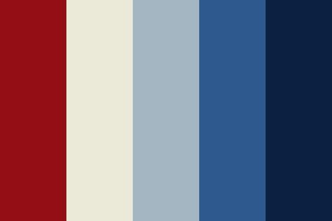 Softer Patriotic color palette Vintage Americana Color Palette, 1 Color Palette, Movie Color Palette, Flat Color Palette, Black Color Palette, Cool Color Palette, Red Color Schemes, Red Colour Palette, Color Schemes Colour Palettes