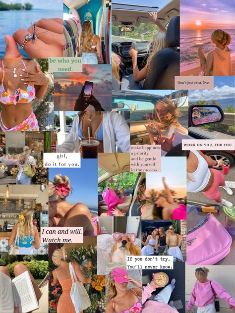 2024 Summer Vision Board, Inspo Boards Aesthetic, Vision Board Summer Aesthetic, Summer Aesthetic Lifestyle, Summer Inspiration Board, Summer 2024 Asthetics, Summer Inspo Board, That Girl Summer Aesthetic, Summer Vison Boards Ideas