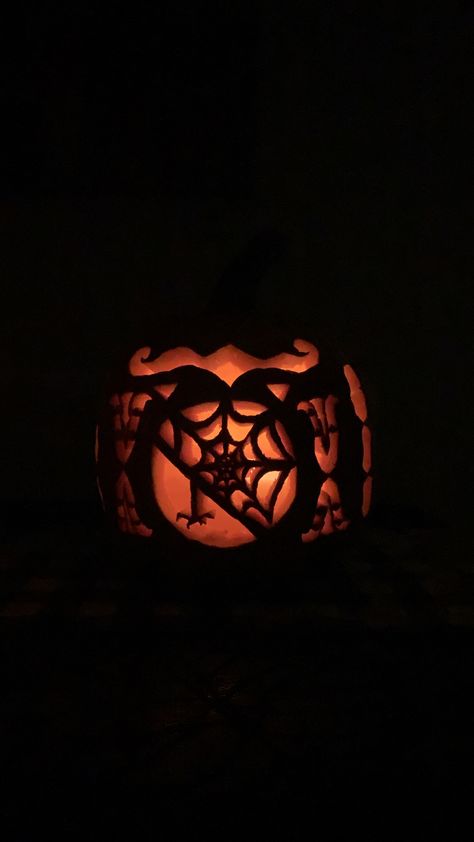 Pumpkin Carvings Ideas, Spider Web Pumpkin, Pumpkin Carvings, Spider Web, Pumpkin Carving, Pumpkins, Halloween Costumes, Carving, Halloween