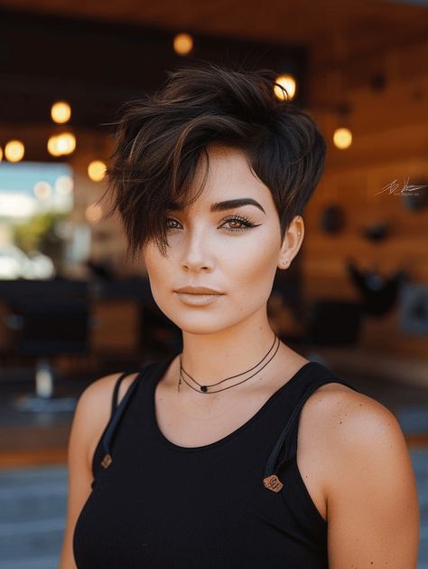 Pixie Cut Chubby Face, Oval Face Haircuts Short, Trendy Pixie Haircut, Thick Hair Pixie Cut, Pixie Haircut Fine Hair, Chubby Face Haircuts, Pixie Haircut Ideas, Pixie Haircut Styles, Chin Length Haircuts