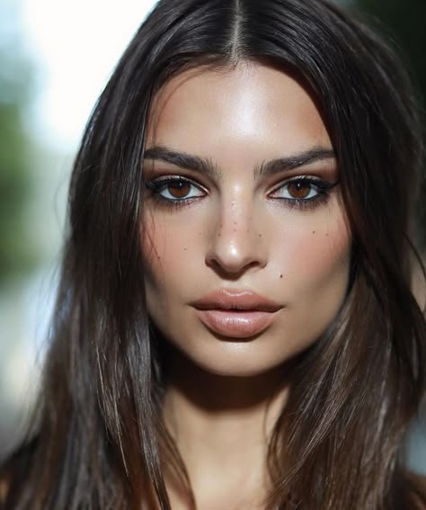 Emily Ratajkowski Makeup, Brunette Makeup, Nyc Model, Brown Eyed Girls, Makeup Eye Looks, Lily James, Model Face, Emily Ratajkowski, Sarah Jessica Parker