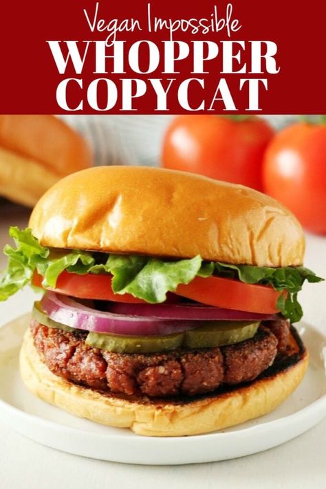 Vegan Copycat Recipes, Impossible Burger Recipe, Impossible Recipes, Impossible Meat, Impossible Whopper, Sukiyaki Recipe, Vegan Copycat, Vegan Patties, Impossible Burger