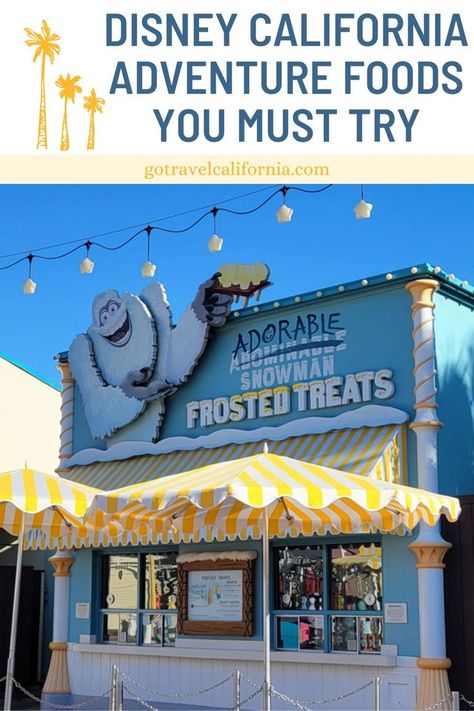 Frosted treats stand at California Adventure California Adventure Food, California Tourist Attractions, Quick Weekend Getaways, Disney California Adventure, California Adventure, Cute Snowman, You Must, Weekend Getaways, California