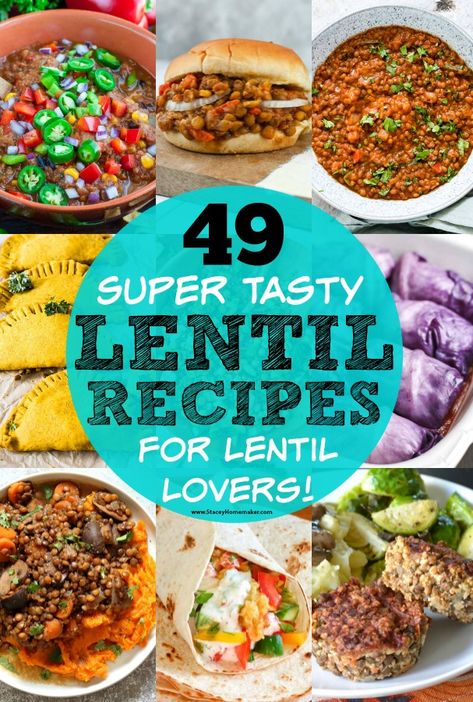 This is a complete guide to all of your lentil questions + 49 delicious vegan lentil recipes that cover every type of lentil and ways to cook them! #LentilRecipes #VeganLentilRecipes Puy Lentil Recipes, Green Lentil Recipes, Vegan Lentil Recipes, Red Lentil Recipes, Canned Lentils, Vegan Lentil, Lentil Soup Recipes, Lentil Recipes, Vegan Dinner Recipes