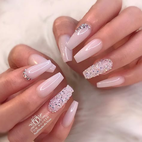 Milky Nails, Nails Yellow, Coffin Shape Nails, Bride Nails, Colorful Nail Designs, Luxury Nails, Prom Nails, Coffin Nails Designs, Birthday Nails