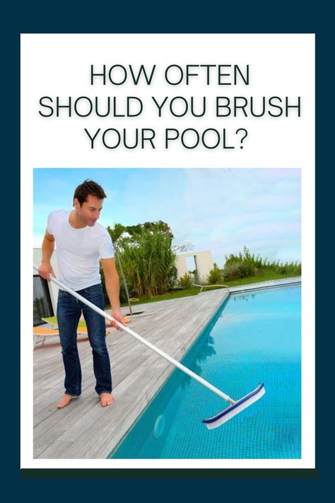 Here's how often you should brush your swimming pool to keep it clean. Pool Cleaning Tips, Tanning Ledges, Backyard Garden Diy, Pool Filter, Pool Liners, Keep It Clean, Pool Filters, Keep Swimming, Pool Maintenance