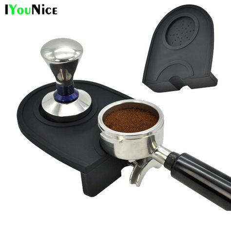 Espresso Coffee Tamper Mat Rubber Corner Maker E Italian - AliExpress Barista Coffee, Cheap Coffee, Coffee Tamper, Coffee Grinds, Art Pen, Silicone Mat, Coffee Powder, Small Coffee Table, Rubber Mat