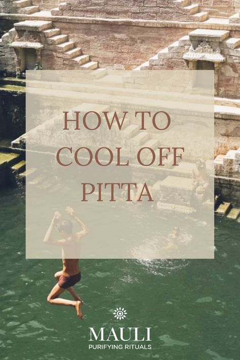 In #Ayurveda, each of the three #doshas has a season where it is most prone to disequilibrium or vikruti. Summer is considered to be prime #Pitta season. Here's how to cool your Pitta down. . The summer season is ruled by the pitta dosha. Composed of the elements fire and water, pitta is oily, hot, light, spreading, and liquid: Think humidityYou may notice an imbalance of pitta can manifest in your skin by becoming irritated with dryness or excessive oiliness, rashes, insect bites. Pitta Imbalance, Ayurvedic Pitta Recipes, Balancing Pitta Dosha, Pitta Diet Ayurveda, Ayurvedic Recipes Vata Pitta, Ayurveda Pitta, Ayurveda Dosha, Pitta Dosha, Ayurveda Life