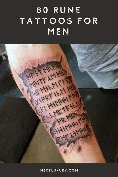 Elder Futhark Runes Tattoo, Norse Runes Tattoo, Ruin Tattoos, Rune Tattoo Ideas, Love Runes, Rune Tattoos, Runes Tattoo, Viking Rune Tattoo, Ancient Runes