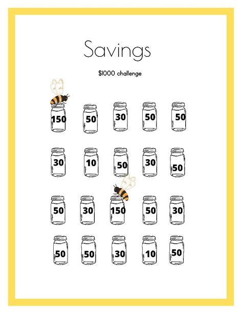 Savings Plan Printable, Money Challenges, Art Books For Kids, Saving Coins, Money Saving Methods, Saving Challenges, Money Saving Techniques, Money Plan, Cash Stuffing