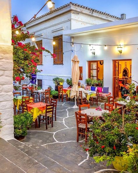 Greek Cafe, Cavo Tagoo Mykonos, Mykonos Town, Mykonos Island, Cafe Aesthetic, Tropical Travel, Mykonos Greece, Greece Islands, Visiting Greece