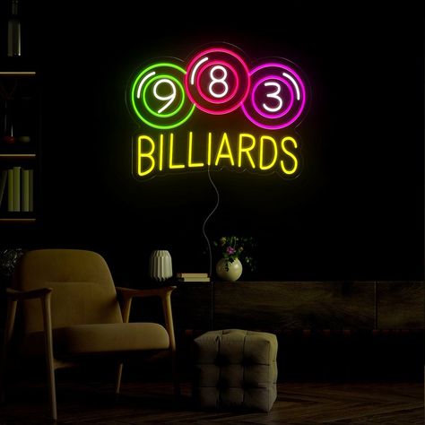 #NeonSigns #BrightIdeas #NeonSignNames #NeonInspiration #NeonRoom #RoomDecor Game Room Man Cave, Led Ceiling Light Fixtures, Other Space, Chic Home Decor, Custom Neon Signs, Led Signs, Led Neon Signs, Led Ceiling Lights, Power Cord