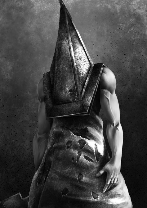 Silent Hill Art, Red Pyramid, Triangle Head, Pyramid Head, Scary Movie Characters, Silent Hill 2, Horror Villains, Trash Polka Tattoo, Zoo Wee Mama