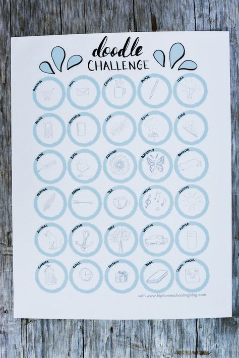 Free 30 Day Doodle Challenge Printable | doodle challenge ideas | doodle challenge bullet journal | november doodle challenge | beginner doodle challenge | instagram doodle challenge | bullet journal doodles | beginner doodles | how to doodle | planner do Beginner Challenge, Challenge 30 Day, Doodle Challenge, Planner Doodles, 30 Day Drawing Challenge, Journal Challenge, Art Journal Prompts, Inspirational Printables, Bullet Journal Themes