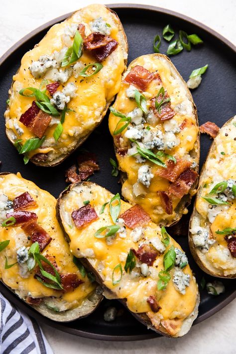 The Modern Proper Recipe For Twice Baked Potatoes, Easy Twice Baked Potatoes, Best Twice Baked Potatoes, Leftover Baked Potatoes, Baked Potato Skins, Spiralized Sweet Potato, Best Potato Recipes, Sweet Potato Hummus, The Modern Proper