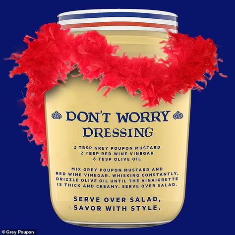 Grey Poupon mustard releases Don't Worry Darling-themed jars after Olivia Wilde salad dressing drama | Daily Mail Online Grey Poupon, Crown Royal Bags, Red Wine Vinaigrette, Jason Sudeikis, We Need To Talk, Asian Restaurants, Ceramic Bottle, Out West, Oil Mix