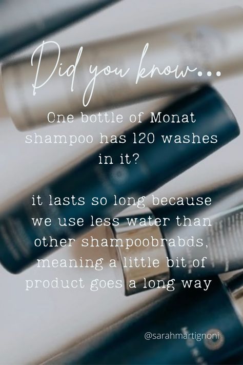 Did you know one bottle of Monat Shampoo will last you on average 5-7 months? Because our products are so concentrated, a little goes a long way. You only need to use a nickel to a quarter size of product depending on your hair length! How much shampoo are you using? Monat Shampoo, Monat Renew Shampoo, Monat Products, Monat Hair, 7 Months, Styling Products, Hair Length, Shampoos, Network Marketing