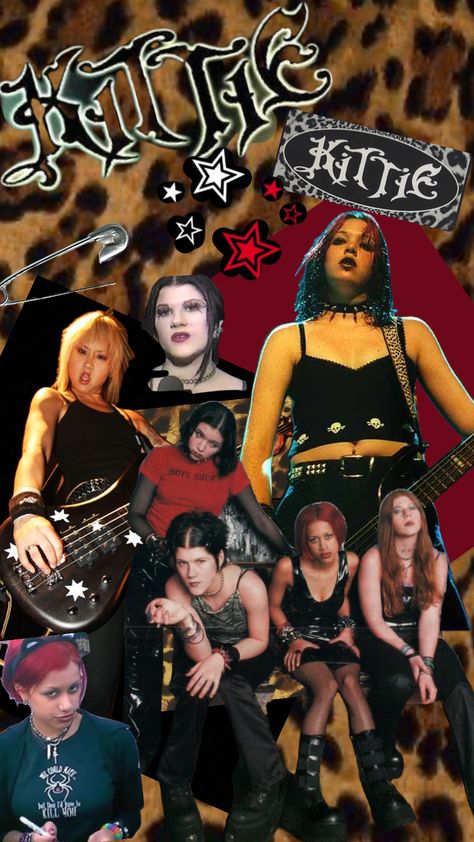 kittie <3 #kittie #numetal #metal #alternative #mallgoth #90saesthetic #2000saesthetic Kittie Wallpaper Band, Kittie Band 90s, Numetal Aesthetic, Alt Wallpapers, Punk Rock Wallpaper, 90s Mall Goth, Kittie Band, Female Rock Stars, Scene Punk