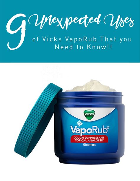 9 Unexpected Uses of Vicks VapoRub That you Need to Know!! Vic Vaporub, Vapo Rub Uses, Vapo Rub, Vicks Vapor Rub, Vicks Vapor, Chesty Cough, Vicks Vaporub Uses, Chest Rub, Uses For Vicks